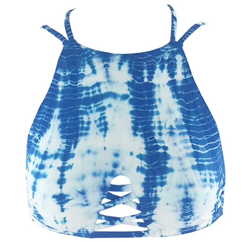 Frankie's Bikinis Marley Top in Blue Crush Tie Dye